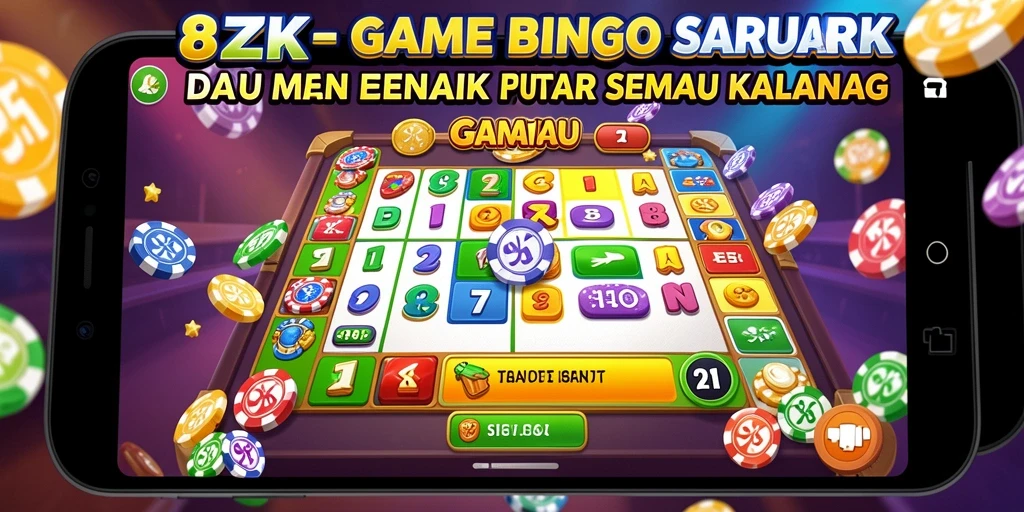 Screenshot gameplay 8ZK menampilkan keseruan bermain Bingo.