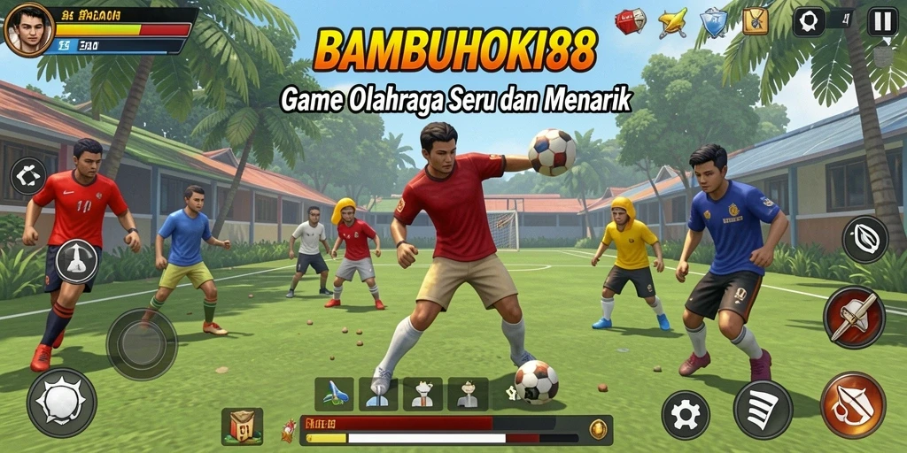 Tampilan gameplay menegangkan dari BAMBUHOKI88 dengan aksi olahraga yang mendebarkan.