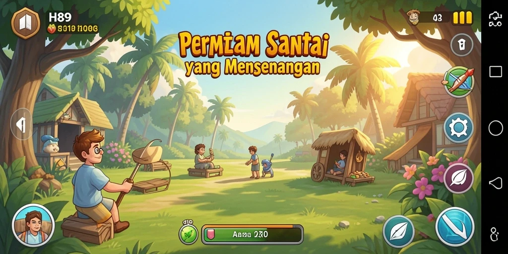 Tampilan gameplay H89 yang mengasyikkan dan colorful.