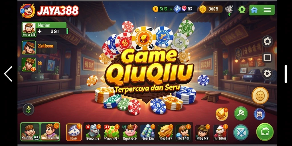 Screenshot JAYA388 menampilkan aksi seru permainan QiuQiu.