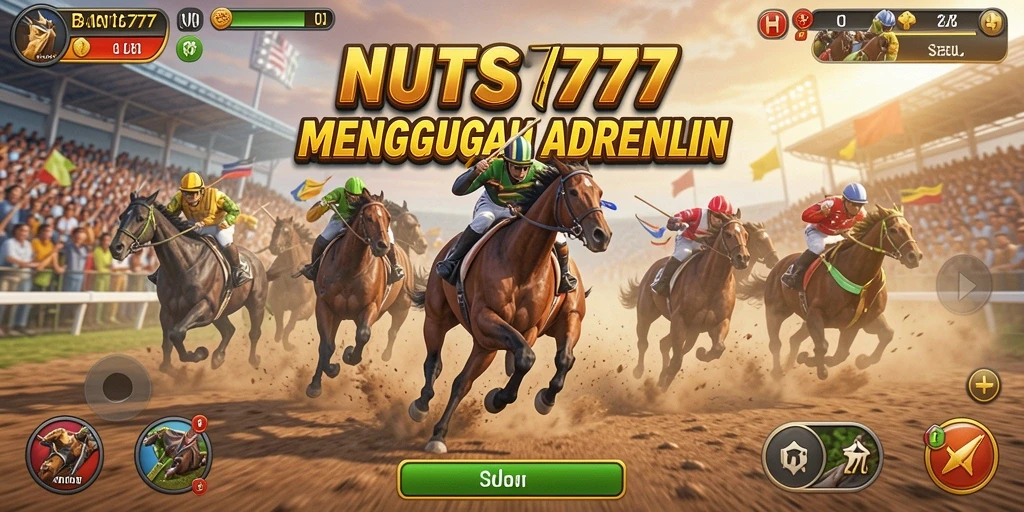 Tangkapan layar NUTS777 menampilkan aksi balap yang mendebarkan dan mobil-mobil yang menawan.