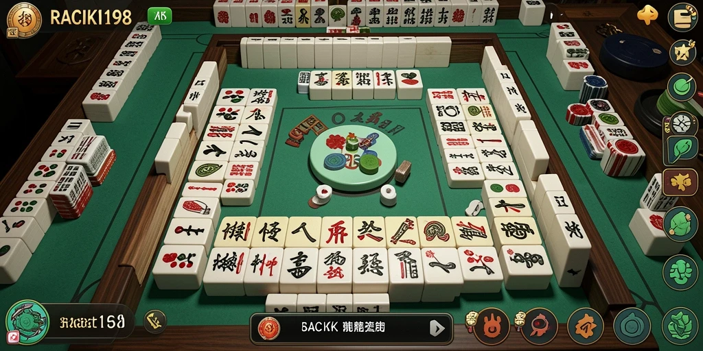 Screenshot menunjukkan aksi mendebarkan dalam permainan Mahjong.
