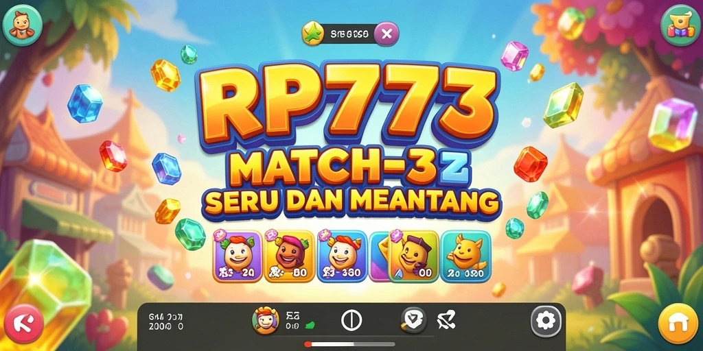 Screenshot dari gameplay seru RP777 yang menampilkan aksi pencocokan item menarik.