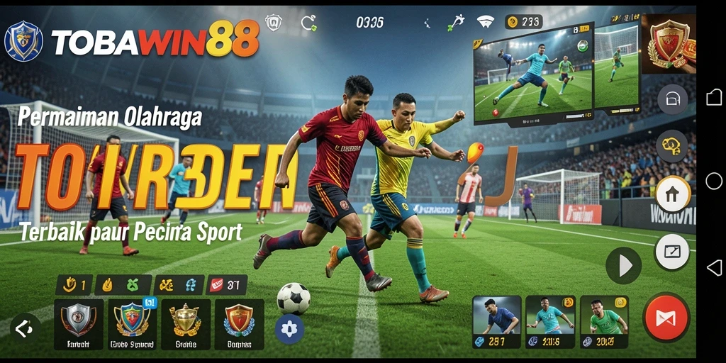 Tampilan seru dari TOBAWIN88 saat bermain mode olahraga.